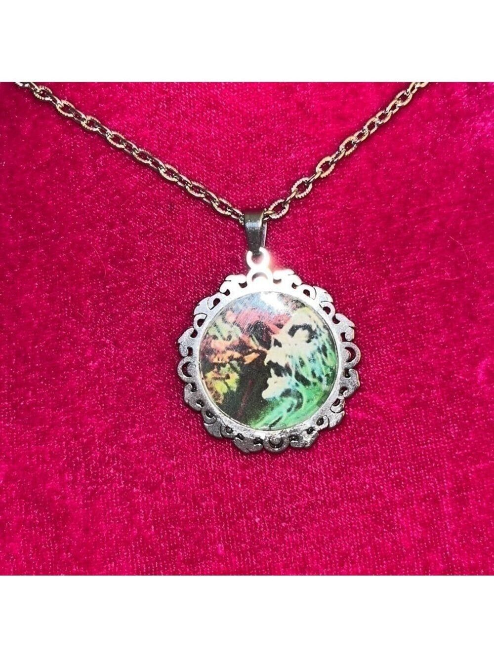 Swamp Skull Resin Necklace Upcycled Handcrafted Gothic Punk
